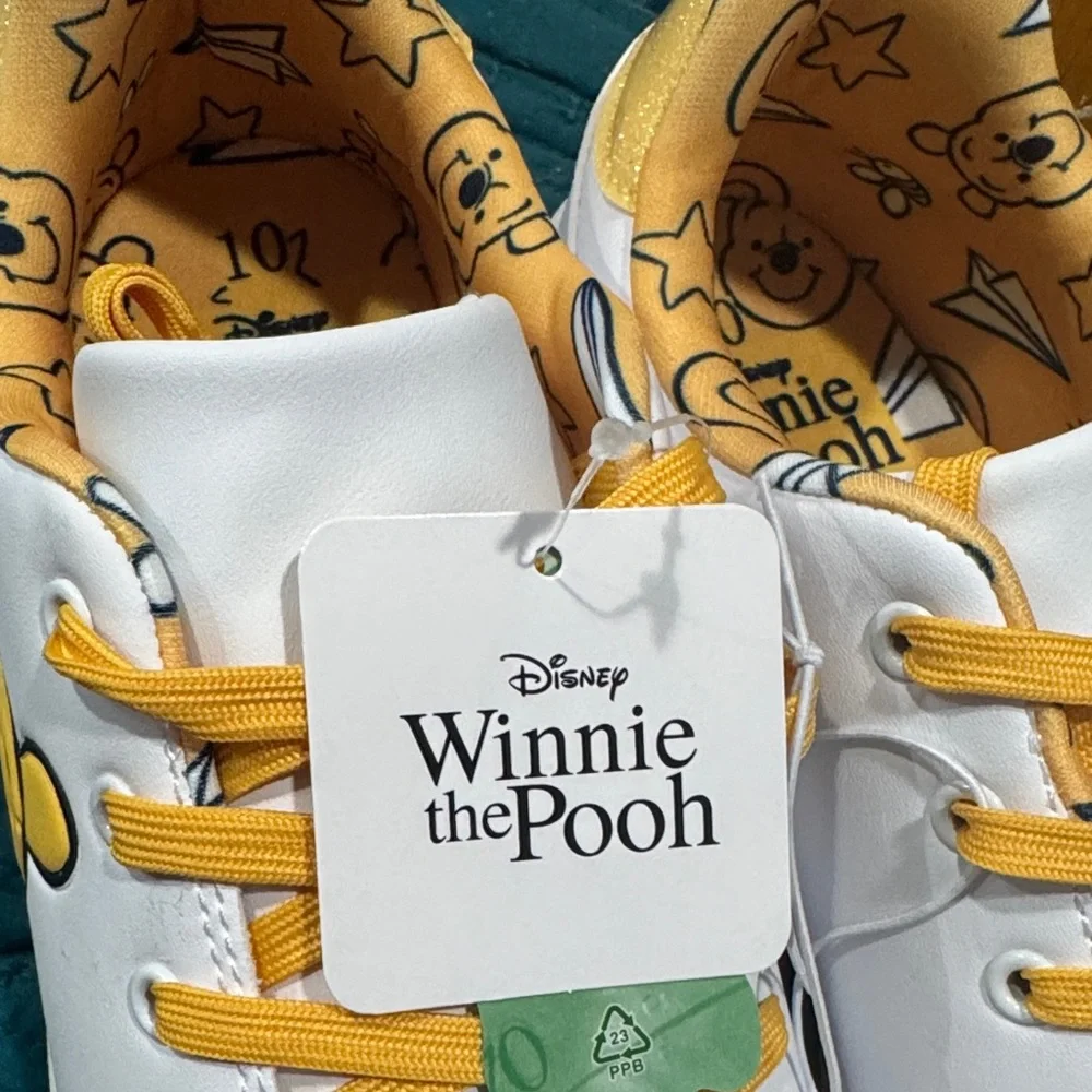 Disney White & Yellow Winnie the Pooh Kids Sneakers - Picture 5 of 5